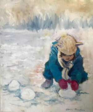 Making Snowballs - Oil on Canvas